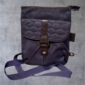 Mosey Crossbody Bag Womens Small Purple Excellent Quilted Flap Eco Friendly